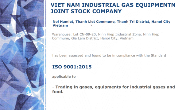Chứng chỉ ISO 9001-2015